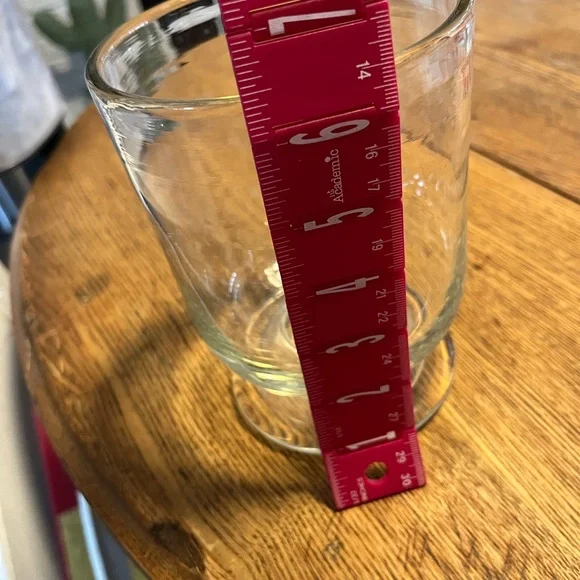 CLEAR GLASS FOOTED DISPLAY VASE/ JAR - Picture 6 of 6